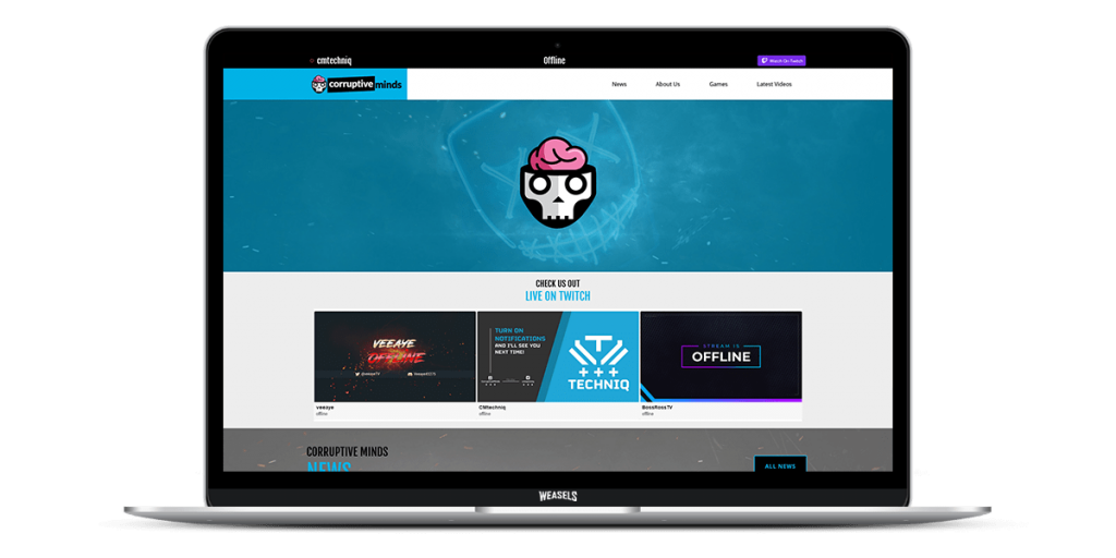 Gaming WordPress Theme - Twitch and  Integration